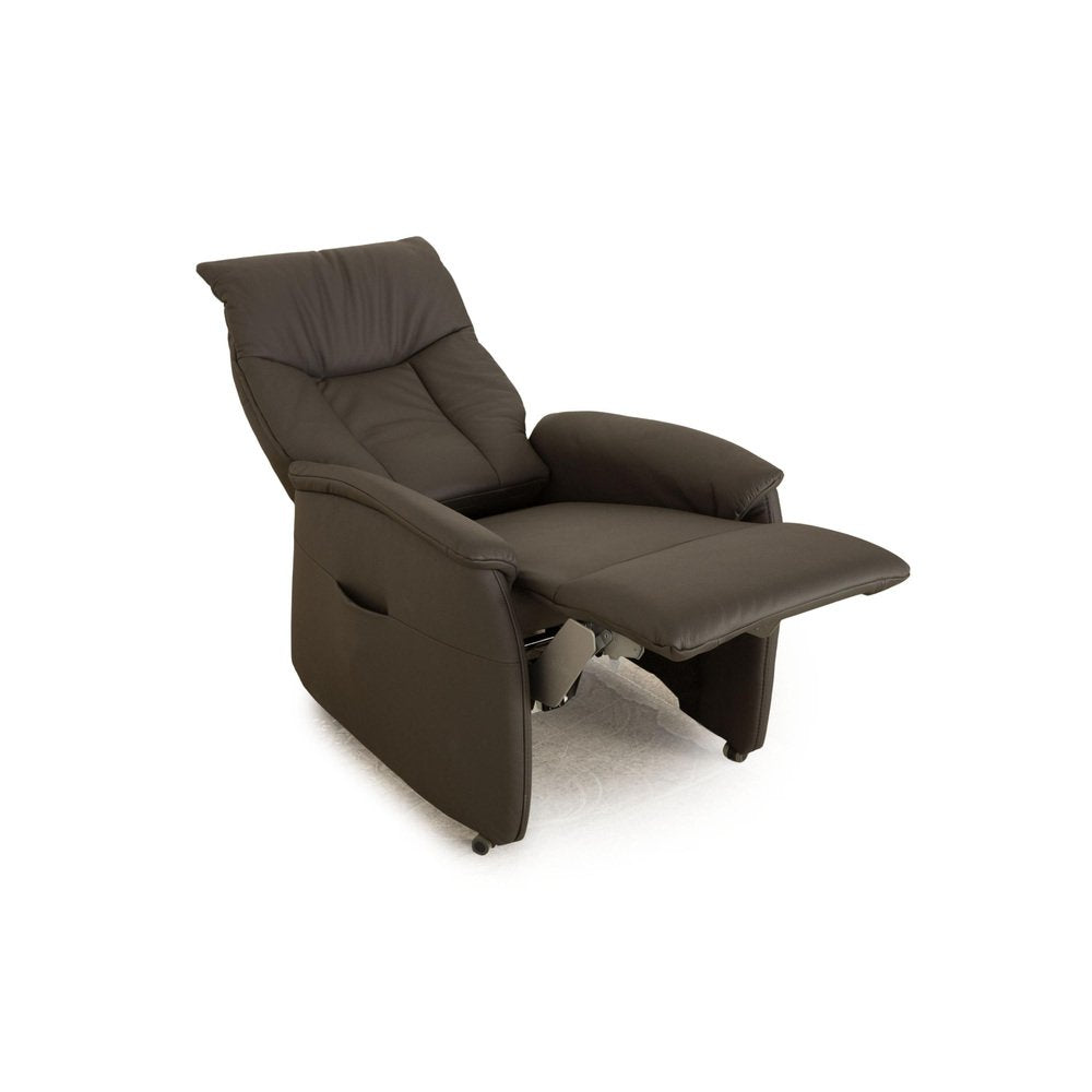 7068 Leather Armchair in Grey Taupe from Himolla