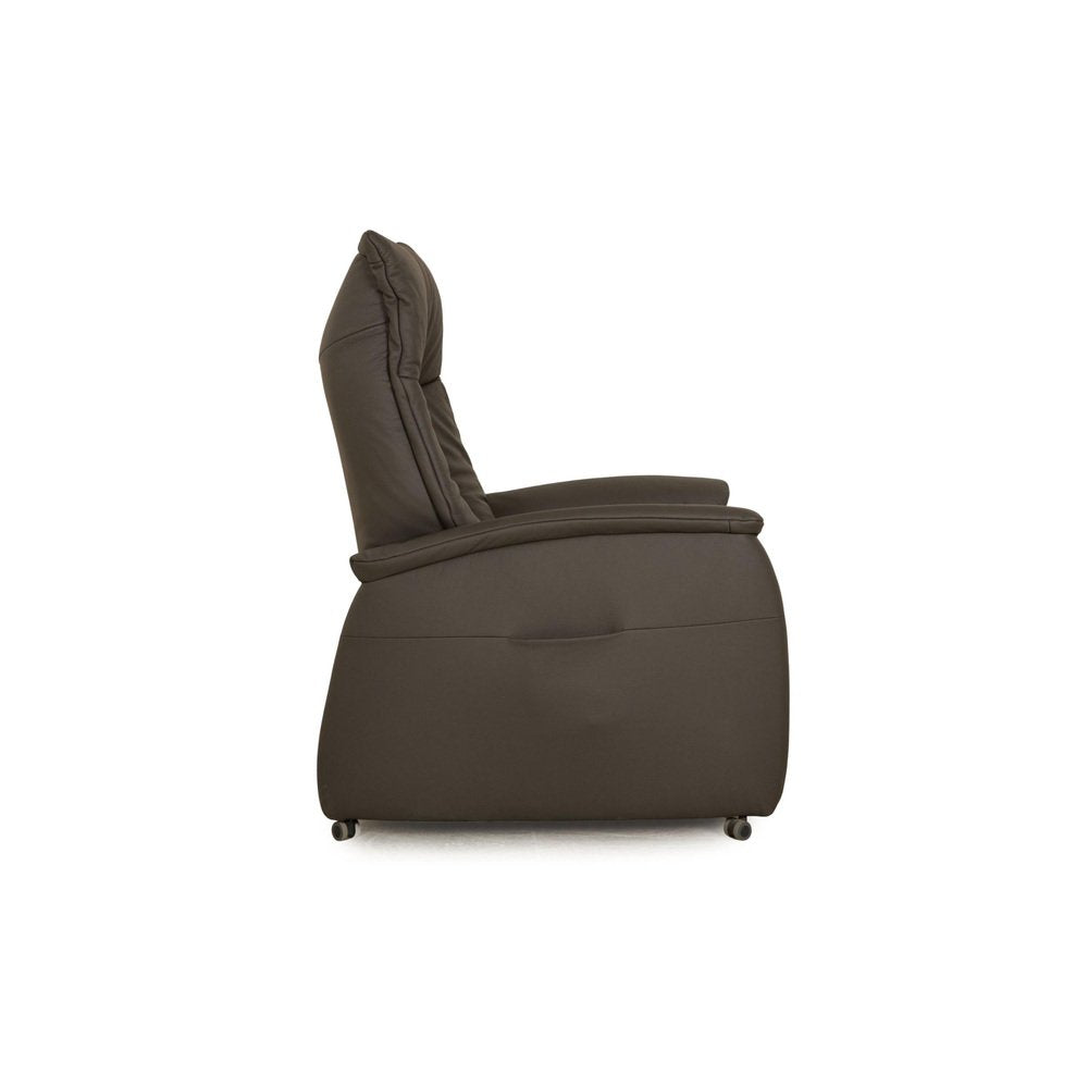 7068 Leather Armchair in Grey Taupe from Himolla