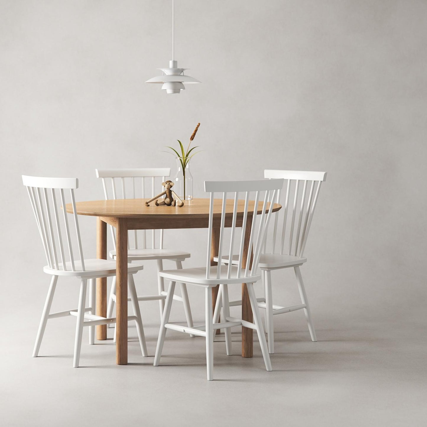 Department Wood Dining Table Set Oak/ White