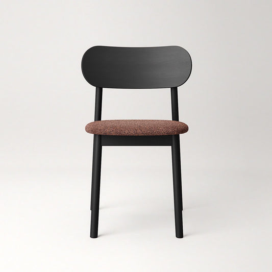Decotique Elephant Dining Chair Black/Rust Bouclé