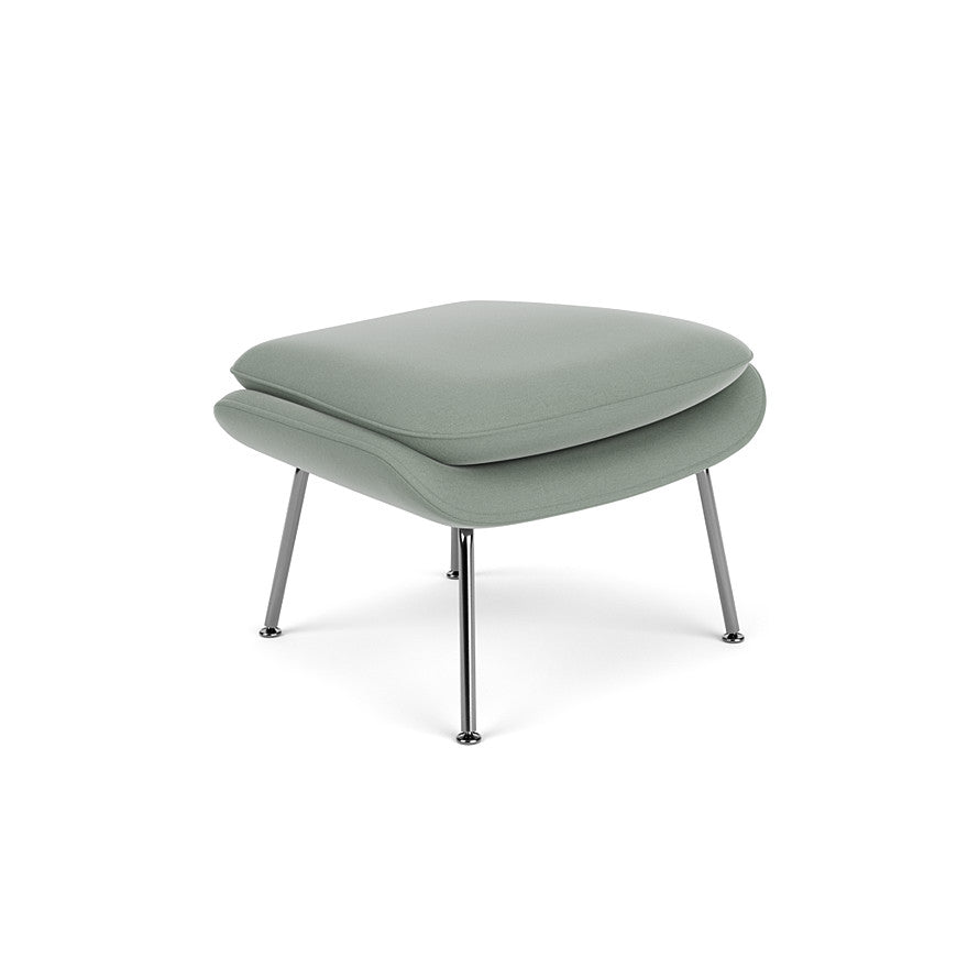 Womb Ottoman Medium (Frame - Polished Chrome / Upholstery Material - Circa) by Knoll