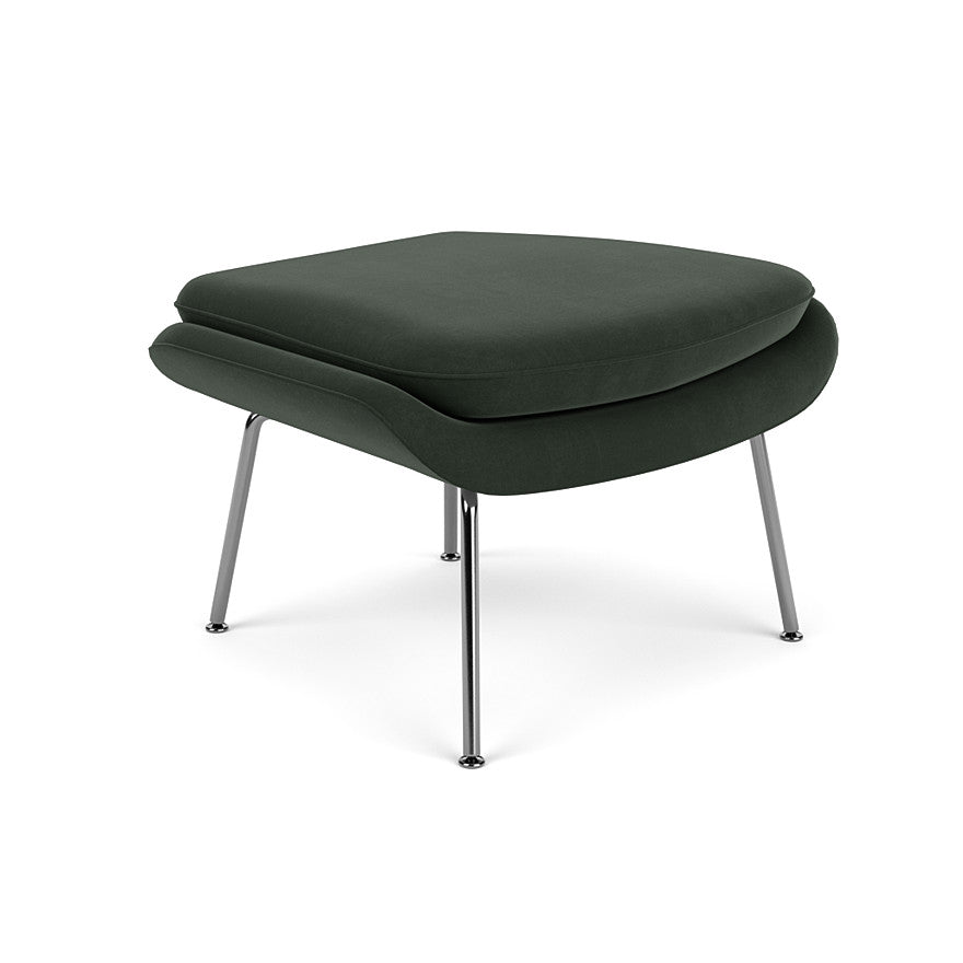 Womb Ottoman (Frame - Polished Chrome / Upholstery Material - Knoll Velvet) (Request Info)