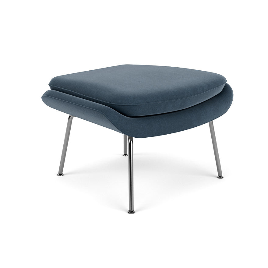 Womb Ottoman (Frame - Polished Chrome / Upholstery Material - Knoll Velvet) (Request Info)