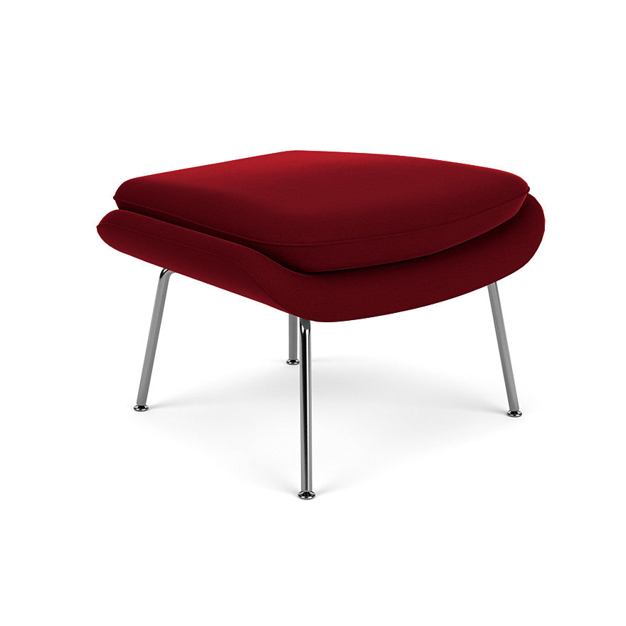 Womb Ottoman (Frame - Polished Chrome / Upholstery Material - Circa) by Knoll