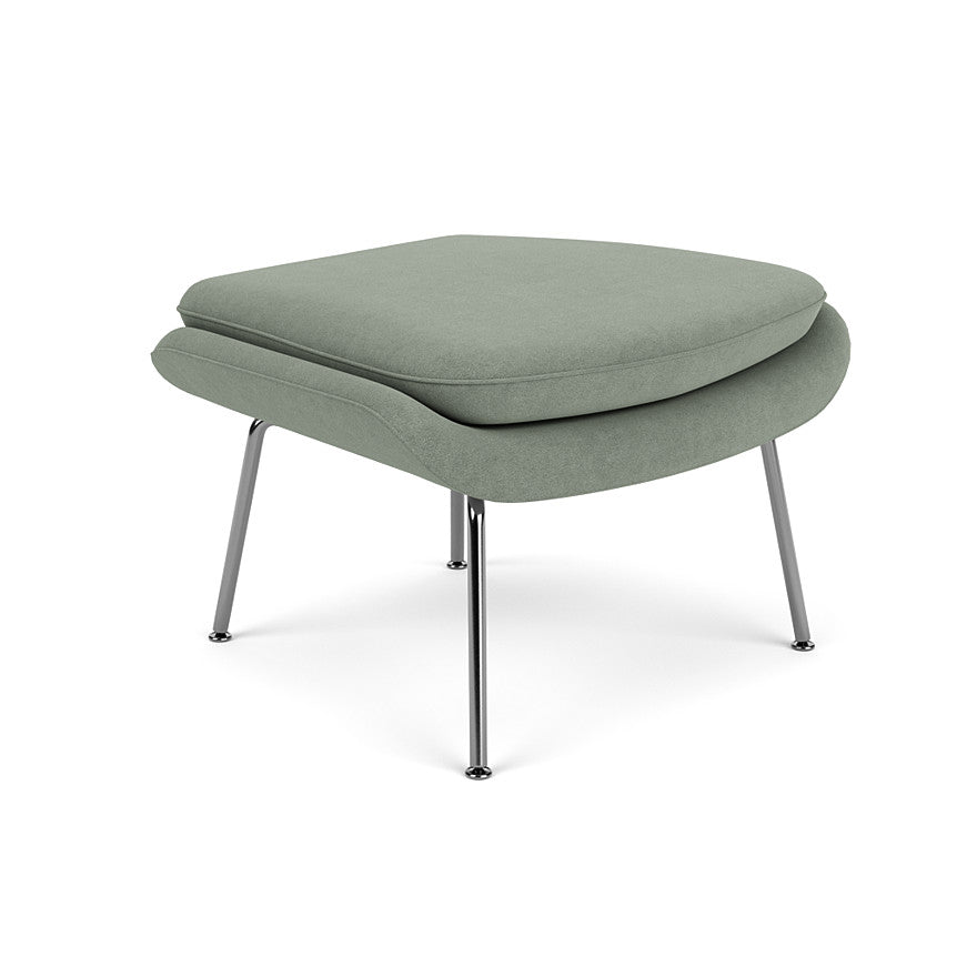 Womb Ottoman (Frame - Polished Chrome / Upholstery Material - Ultrasuede) (Request Info)