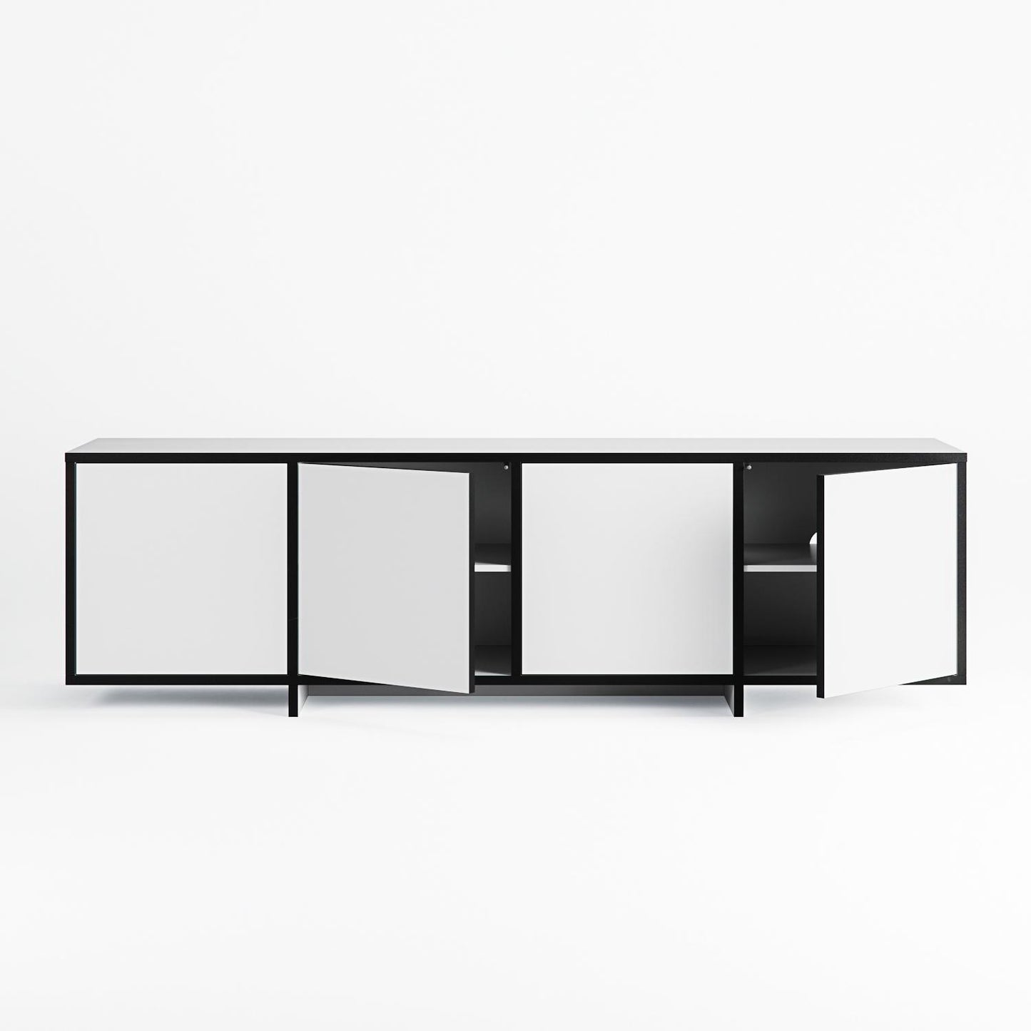 Department Noir TV Bench White/Black