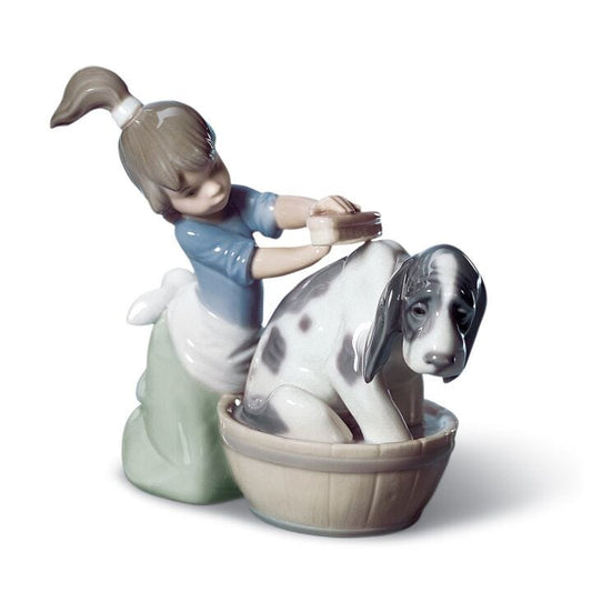 Bashful Bather Dog Figurine by Lladró