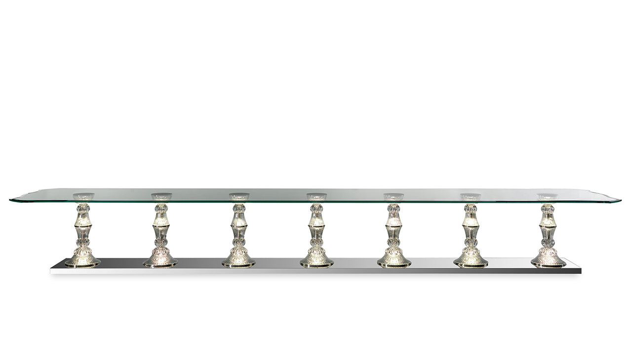 PALAZZO DUCALE 72 - Rectangular glass table