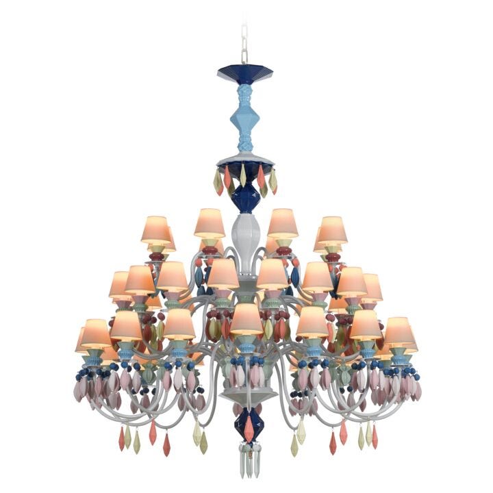 Belle de Nuit 40 Lights Chandelier by Lladró #Multicolor (CE/UK)