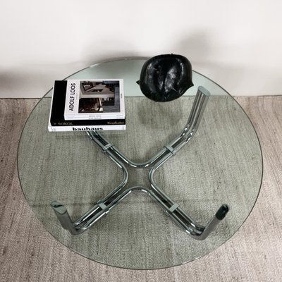 784R Glass Coffee Table by Gianfranco Frattini for Cassina, 1970s-ITU-1745450