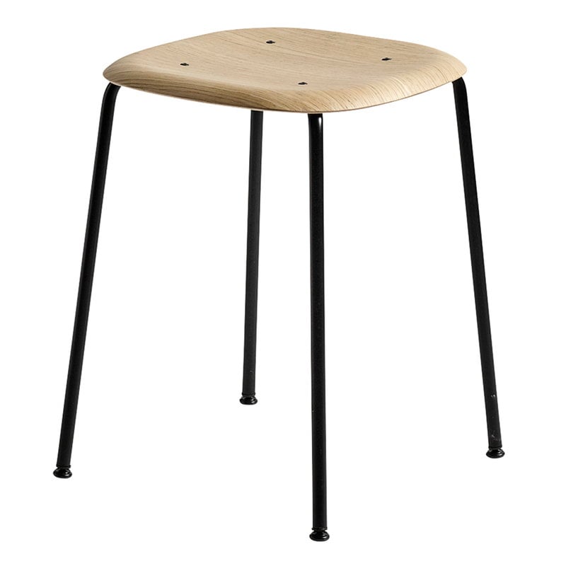 Soft Edge 70 stool by HAY #black - lacquered oak #