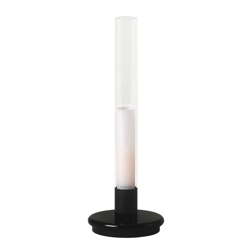 Sylvestrina portable table lamp by Santa & Cole #clear - black #