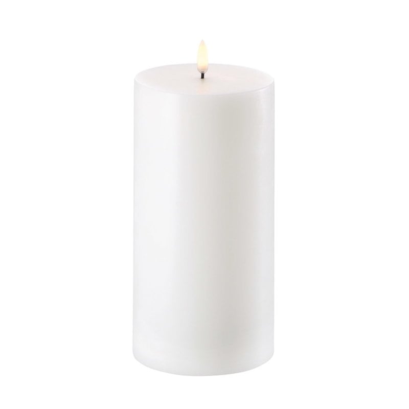 LED pillar candle by Uyuni Lighting #10 x 20 cm, nordic white #