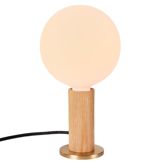 Knuckle table lamp with Sphere IV bulb by Tala #oak #