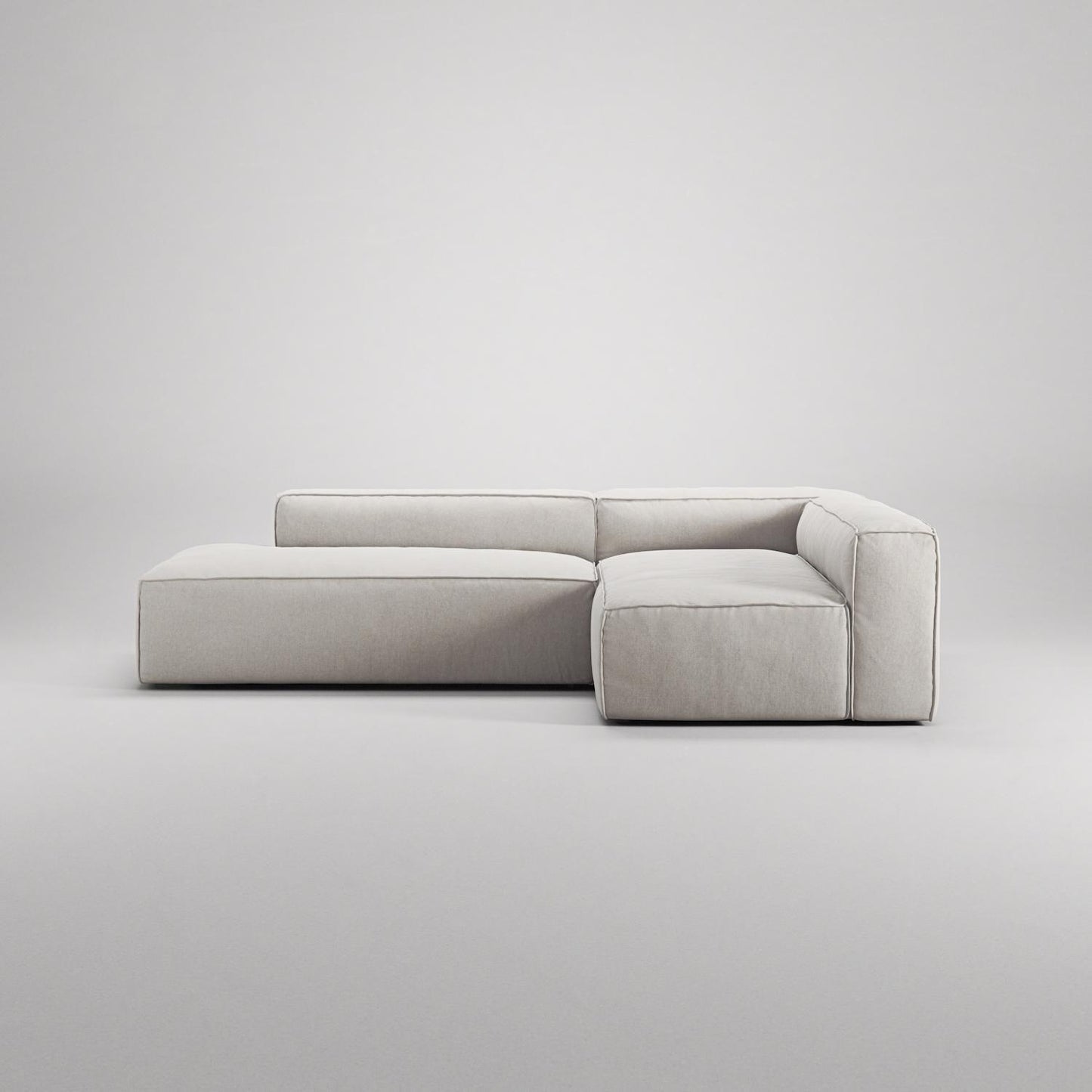 Decotique Grand 3-Seater Lounge Sofa Open End Left Moonwhite