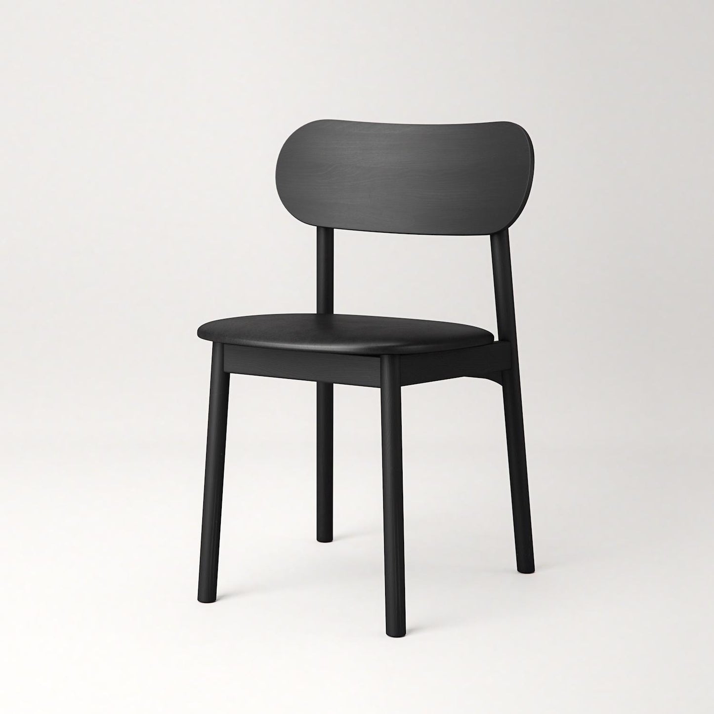 Decotique Elephant Dining Chair Black/Black Leather