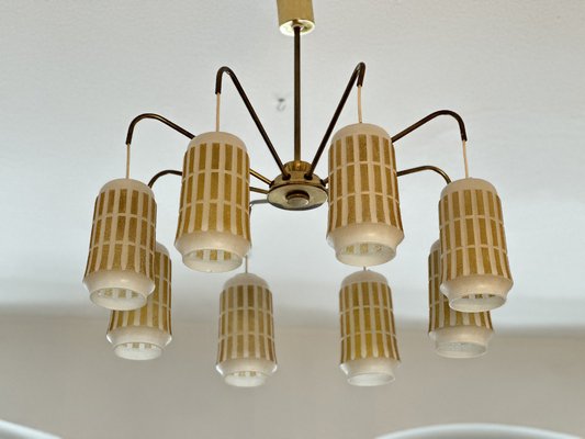 8-Arm Brass Chandelier, 1960s-IRY-1806825