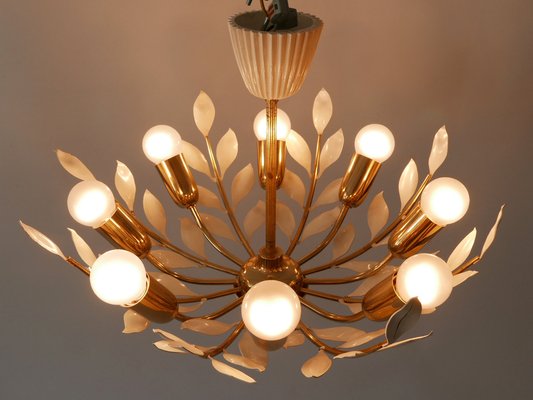 8-Flamed Pendant Lamp from Vereinigte Werkstätten, 1950s-WPT-1336748