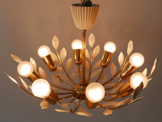 8-Flamed Pendant Lamp from Vereinigte Werkstätten, 1950s-WPT-1336748