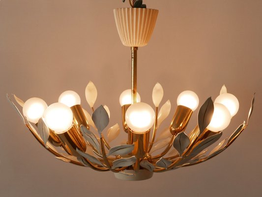 8-Flamed Pendant Lamp from Vereinigte Werkstätten, 1950s-WPT-1336748