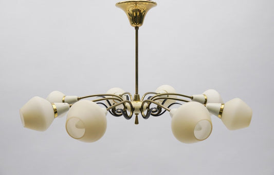 8-Light Sputnik Ceiling Lamp in the style of Arteluce, Italy, 1950s