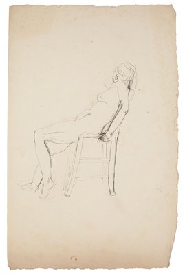 8 Original Nude Pen, Pencil and China Ink Drawings by French Master 20th Century Mid 20th Century-ZCI-757522