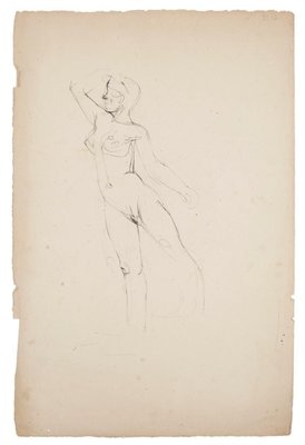 8 Original Nude Pen, Pencil and China Ink Drawings by French Master 20th Century Mid 20th Century-ZCI-757522