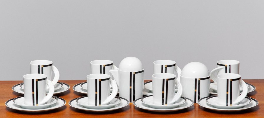 8-Person Porcelain Tea or Coffee Service by Mario Bellini for Rosenthal, 1986, Set of 18-JE-1397614