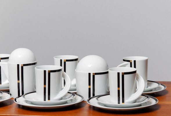 8-Person Porcelain Tea or Coffee Service by Mario Bellini for Rosenthal, 1986, Set of 18-JE-1397614