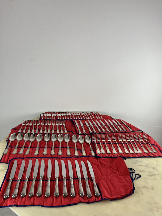 800 Silver Cutlery, Italy, 1960s, Set of 84