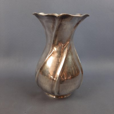 800 Silver Hand-Wrought Vase, 1960s-PWG-2041242