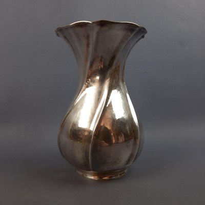 800 Silver Hand-Wrought Vase, 1960s-PWG-2041242