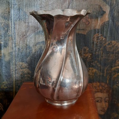 800 Silver Hand-Wrought Vase, 1960s-PWG-2041242