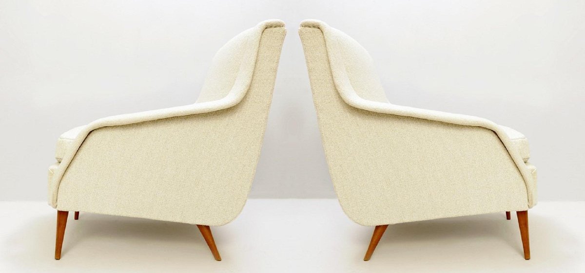 802 Armchairs by Carlo De Carli for Cassina, 1950s, Set of 2