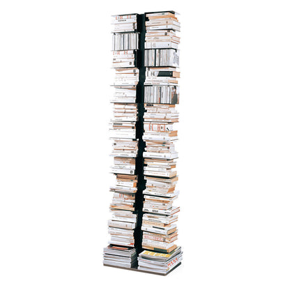 Ptolomeo® x2 - Open freestanding double-sided stainless steel bookcase