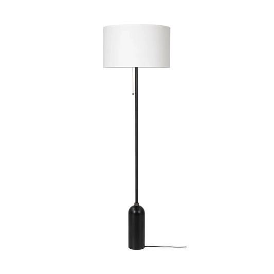 Gravity Floor Lamp by Gubi #White shade/Blackened Steel