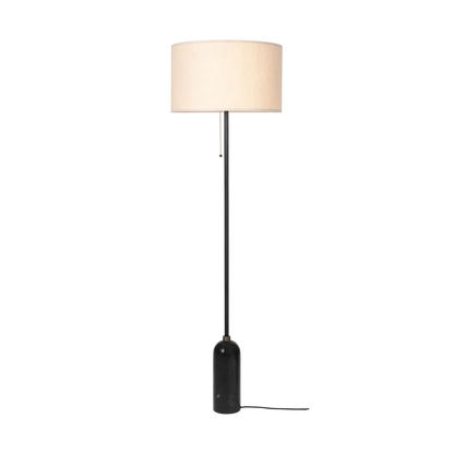 Gravity Floor Lamp by Gubi #Canvas shade/Black Marble