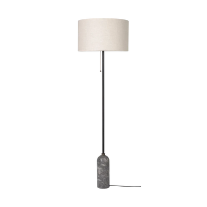 Gravity Floor Lamp by Gubi #Canvas shade/Grey Marble