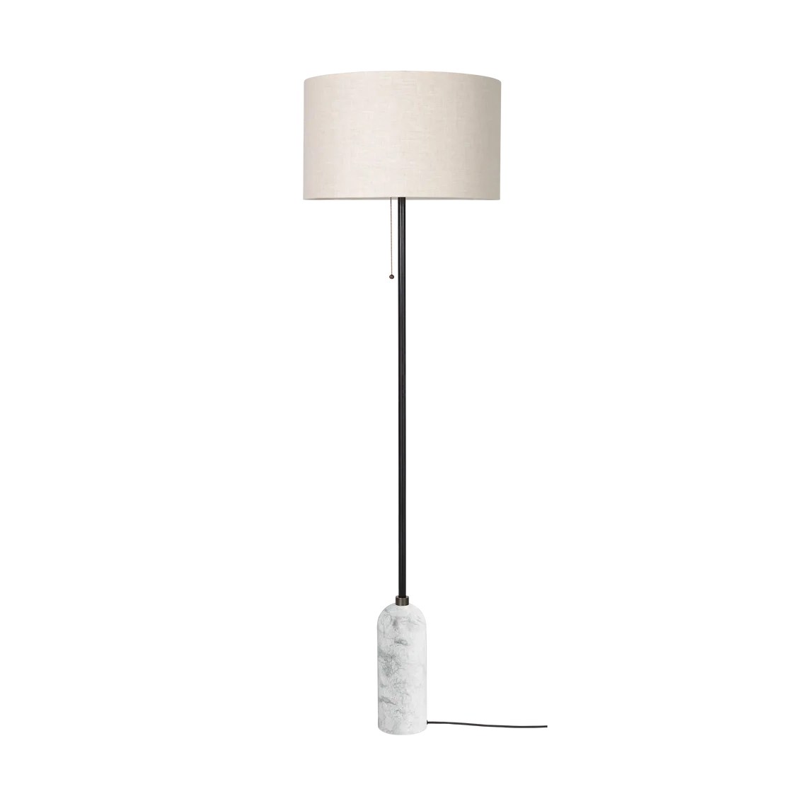 Gravity Floor Lamp by Gubi #Canvas shade/White Marble