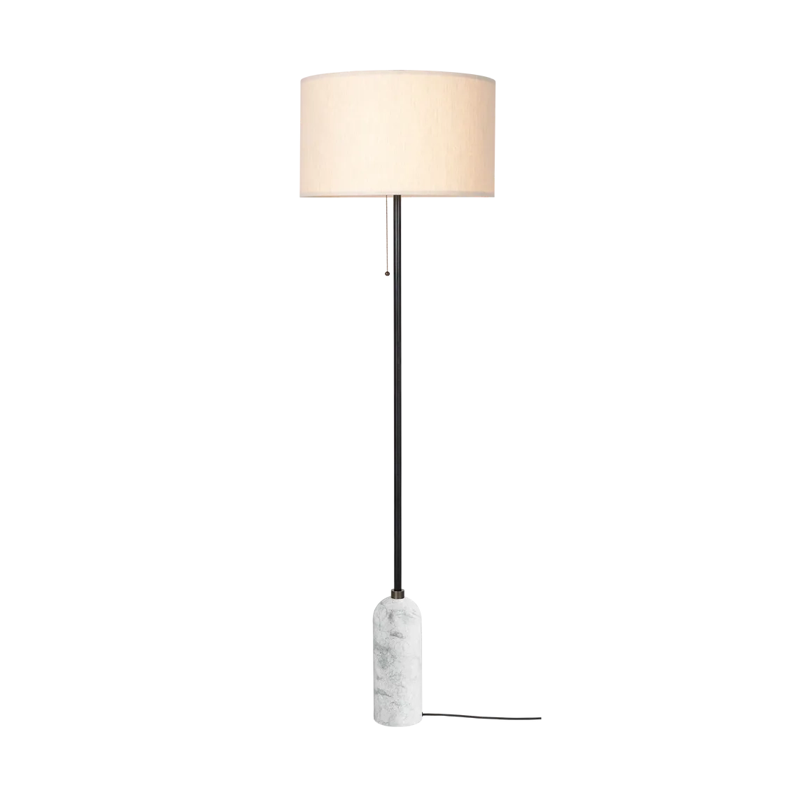 Gravity Floor Lamp by Gubi #Canvas shade/White Marble