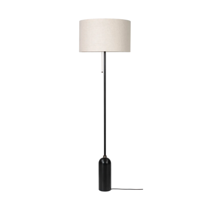 Gravity Floor Lamp by Gubi #Canvas shade/Blackened Steel