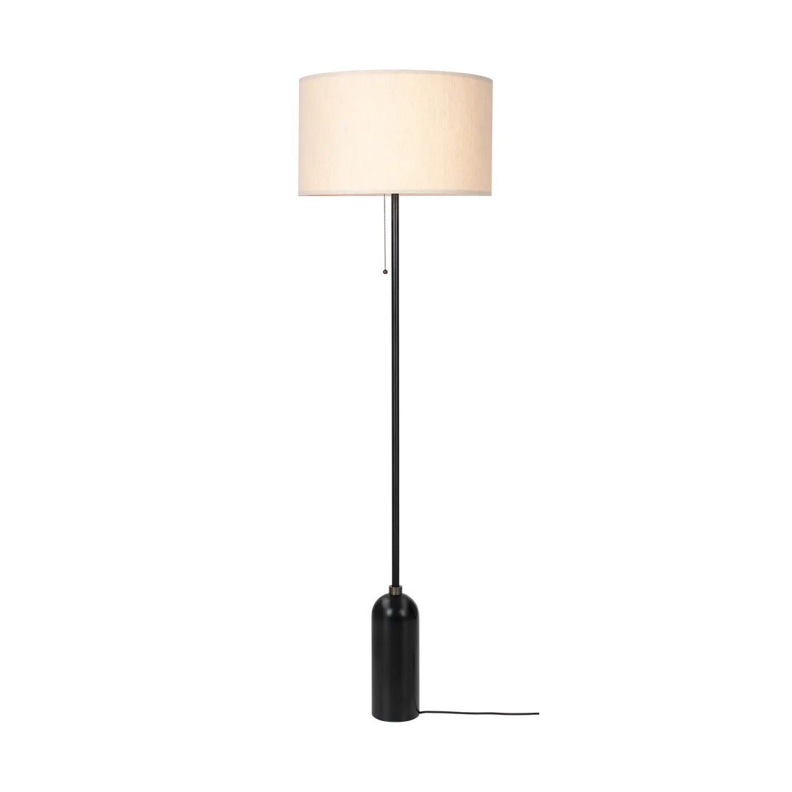 Gravity Floor Lamp by Gubi #Canvas shade/Blackened Steel