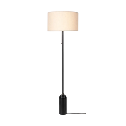 Gravity Floor Lamp by Gubi #Canvas shade/Blackened Steel