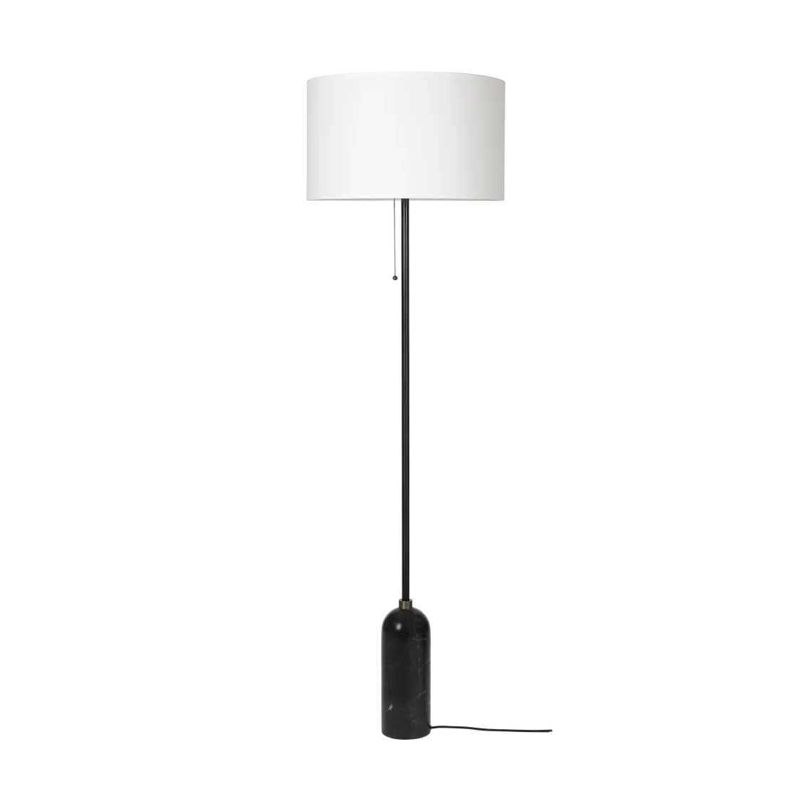 Gravity Floor Lamp by Gubi #White shade/Black Marble