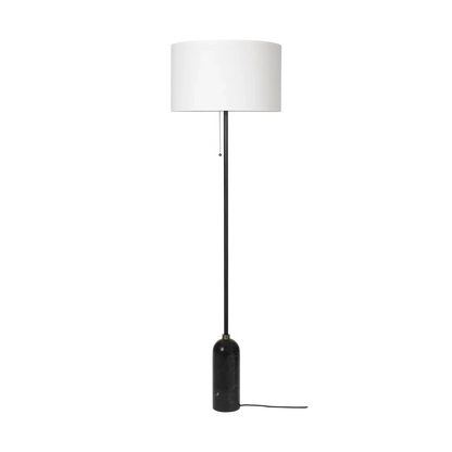 Gravity Floor Lamp by Gubi #White shade/Black Marble
