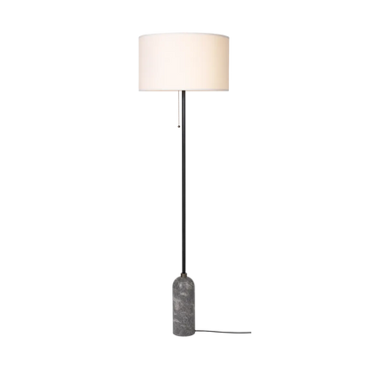 Gravity Floor Lamp by Gubi #White shade/Grey Marble