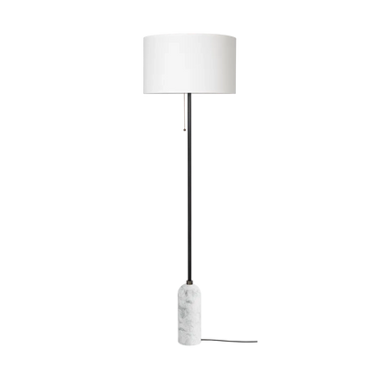 Gravity Floor Lamp by Gubi #White shade/White Marble