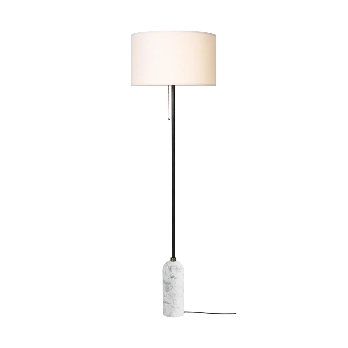 Gravity Floor Lamp by Gubi #White shade/White Marble