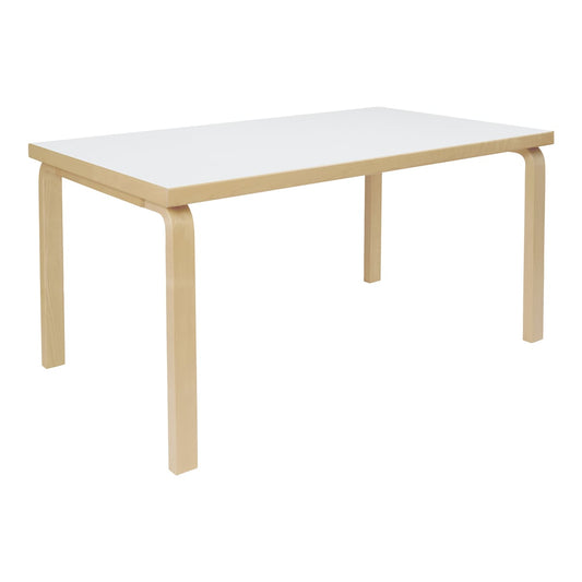 Aalto table 82A, birch - white laminate