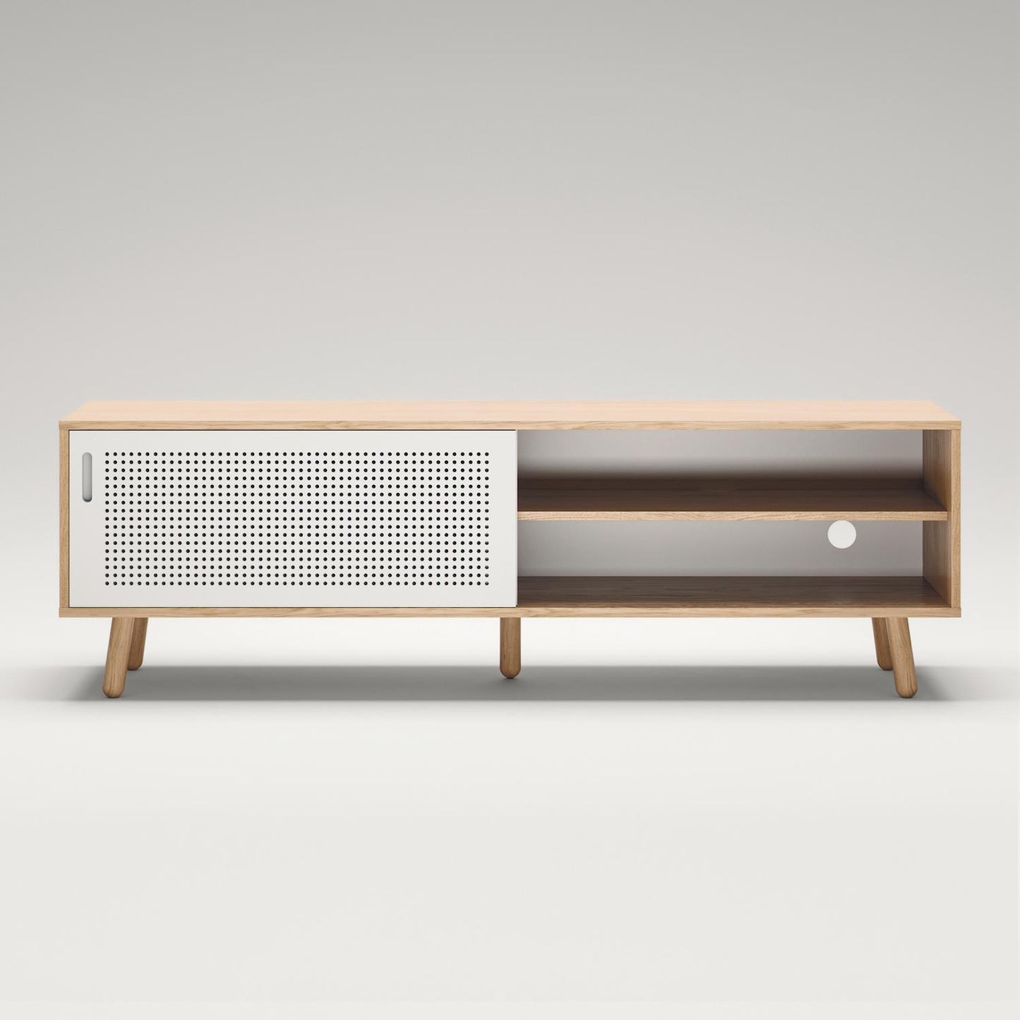 Department Ray TV Bench 180 cm Oak/White